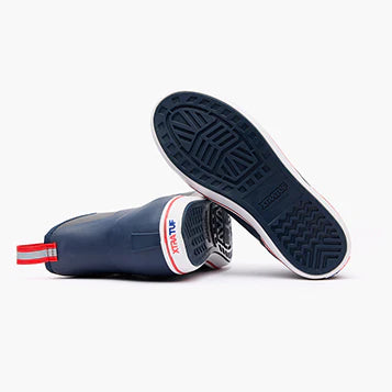 XTRATUF Men's 6 in Ankle Deck Boot - Color:Navy/Red