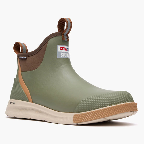 XTRATUF Men's 6 in Ankle Deck Boot Sport - Color:Olive