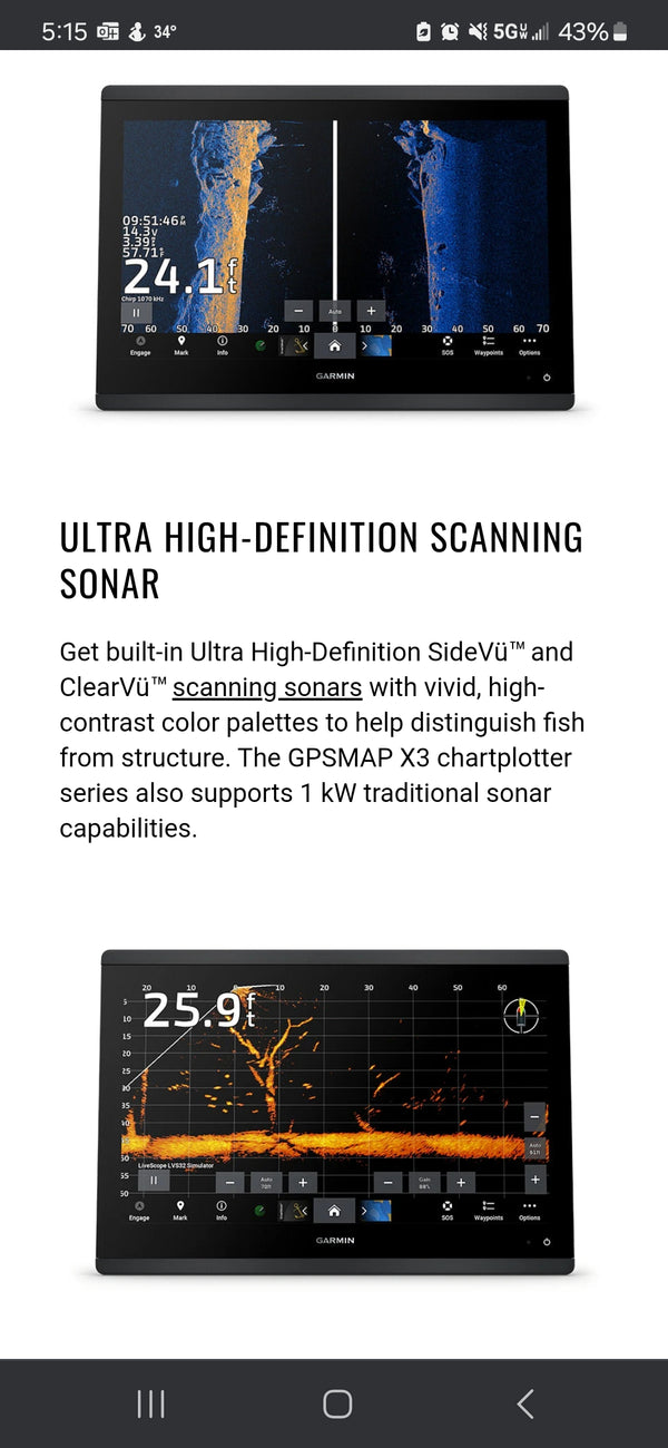 Garmin GPSMap 1643 #010-02919-01