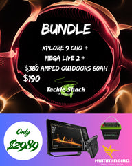 Humminbird Xplore, Mega Live 2, & 50% off Amped Outdoors 60ah Battery Bundle