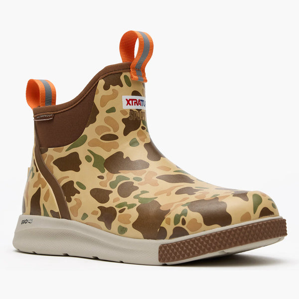 XTRATUF Men's 6 in Ankle Deck Boot Sport Color:Duck Camo