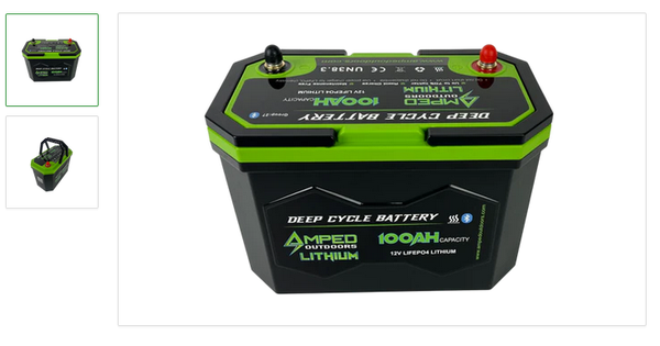 AMPED 12v 100AH LIFEPO4 LITHIUM