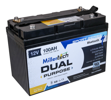 MILLERTECH 12V100AH SPORT SERIES DUAL PURPOSE