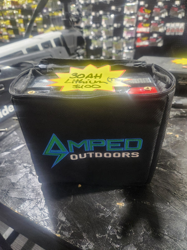 Amped Outdoors 30AH Lithium Battery  Tall