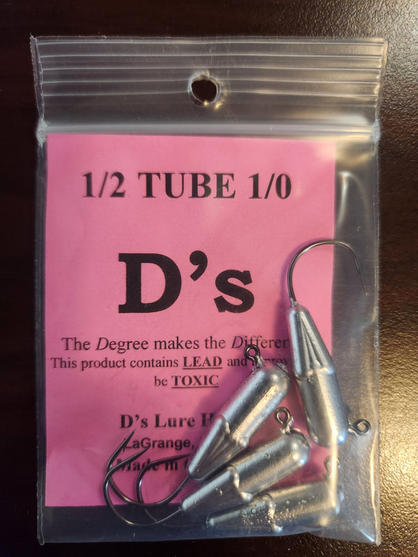 D's Lures 1/0 Short Shank Tube