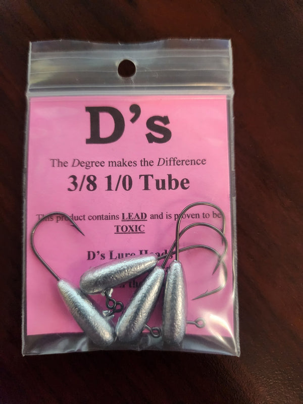 D's Lures 1/0 Short Shank Tube