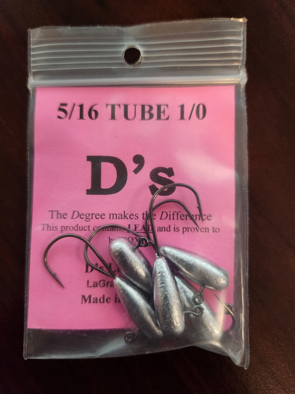 D's Lures 1/0 Short Shank Tube