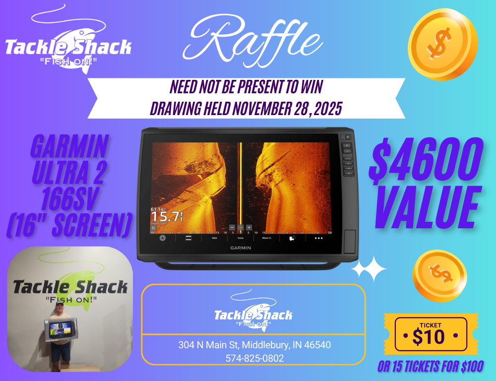 Raffle for Garmin EchoMap Ultra 2 166sv (1 ticket for $10 or 15 tickets for $100)