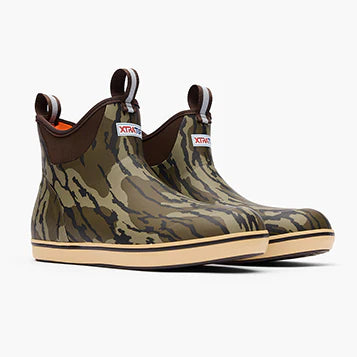 XTRATUF Men's 6 in Ankle Deck Boot - Color:Mossy Oak Bottomland
