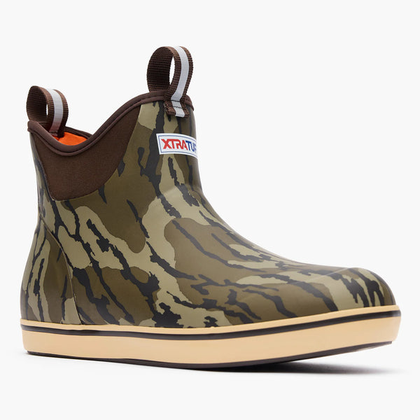 XTRATUF Men's 6 in Ankle Deck Boot - Color:Mossy Oak Bottomland