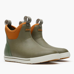 XTRATUF Men's Camp Fleece Lined 6 in Ankle Deck Boot Color:Olive/Spice