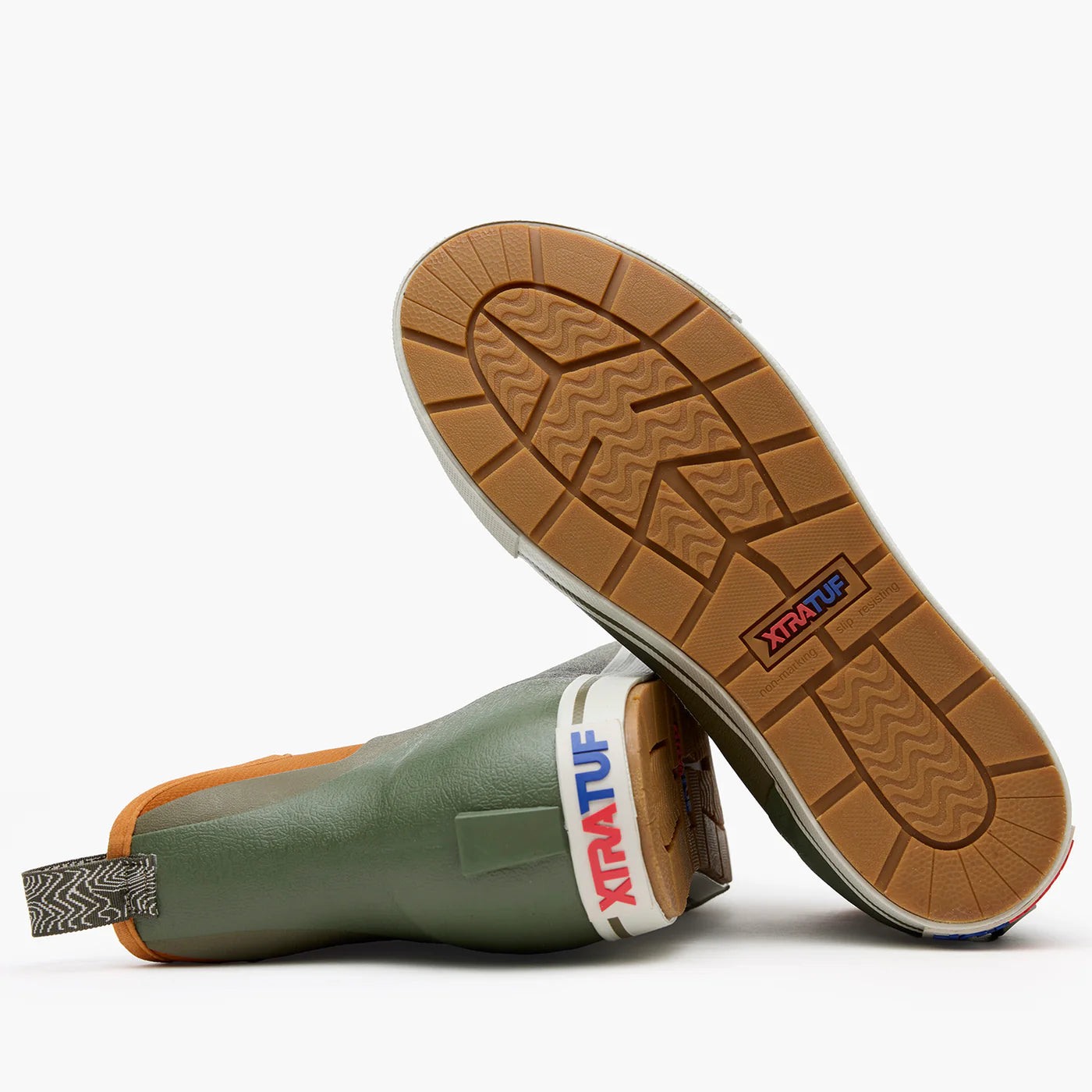 XTRATUF Men's Camp Fleece Lined in Ankle Deck Boot Color:Olive