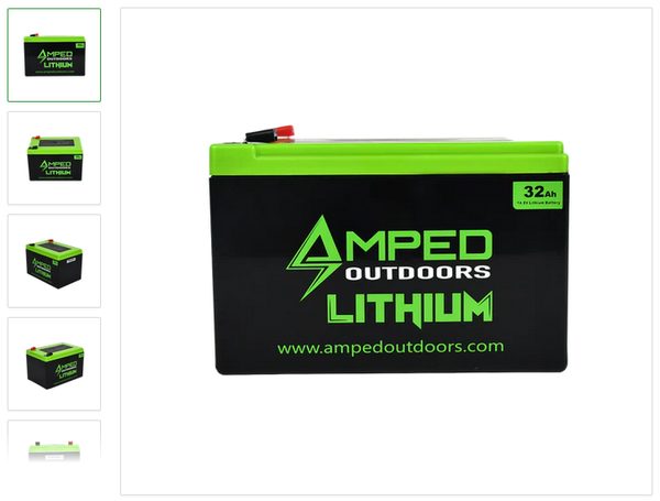 AMPED 32AH NMC LITHIUM W/Charger - Bluetooth