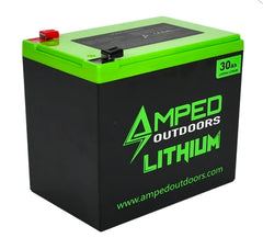 Amped Outdoors 30ah LiFePO4 Wide (includes 3amp charger)