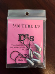 D's Lures 1/0 Short Shank Tube