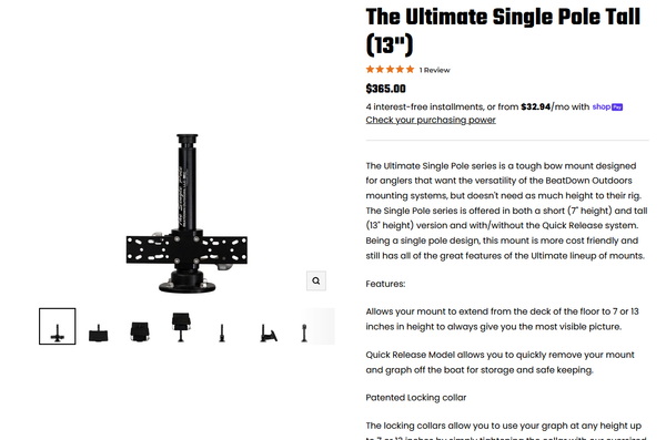 Beatdown Outdoors Single Pole Mount