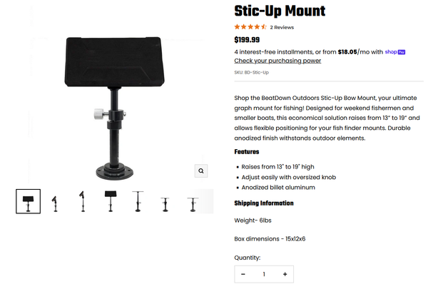 Beatdown Outdoors Single Pole Mount