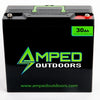 Amped Outdoors 30Ah LIFE PO4 Lithium Battery Tall Version