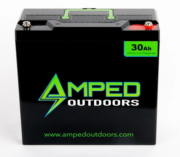 Amped Outdoors 30Ah LIFE PO4 Lithium Battery Tall Version