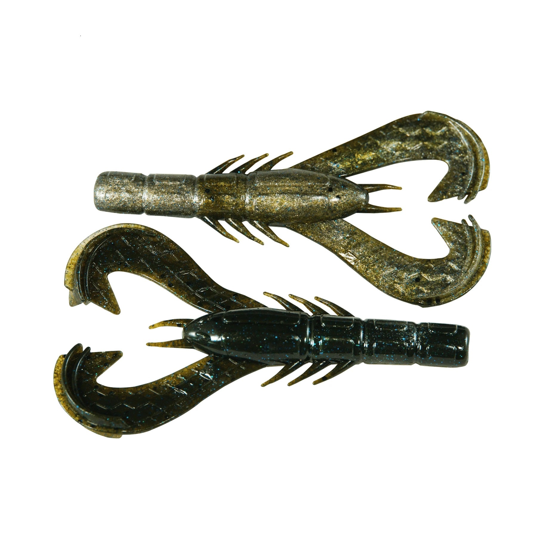 Googan Baits Krackin' Craw 4" Soft Bait - Realistic Crawfish Lure For Bass (Sprayed Lettuce Color)